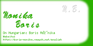 monika boris business card